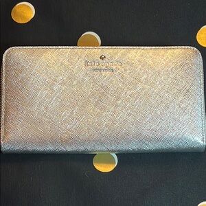 Kate Spade Metallic Silver Wallet